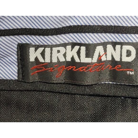 Kirkland Navy Blue Flat Front Dress Pants Size 40 Lightweight Straight Leg Soft - Picture 4 of 8